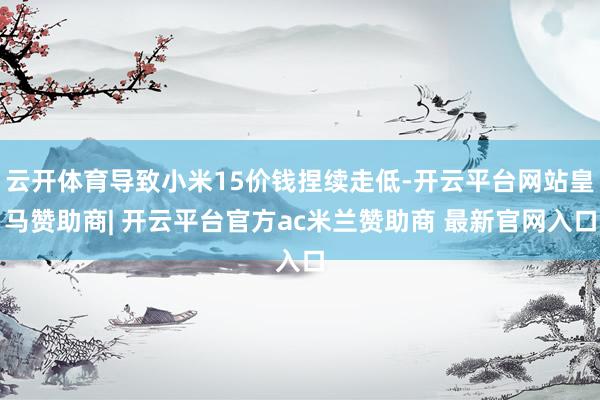 云开体育导致小米15价钱捏续走低-开云平台网站皇马赞助商| 开云平台官方ac米兰赞助商 最新官网入口