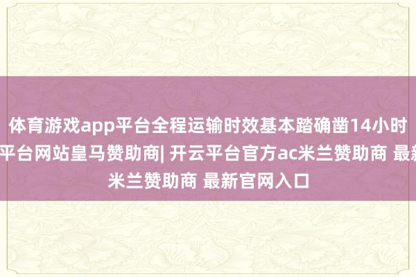 体育游戏app平台全程运输时效基本踏确凿14小时傍边-开云平台网站皇马赞助商| 开云平台官方ac米兰赞助商 最新官网入口
